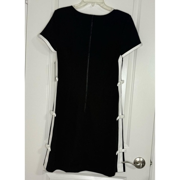 KARL LAGERFELD Women's Shift Mini Dress Size 6 Square Neck Bow Professional - Picture 8 of 11